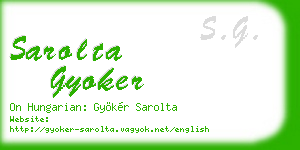 sarolta gyoker business card