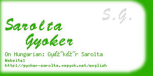 sarolta gyoker business card